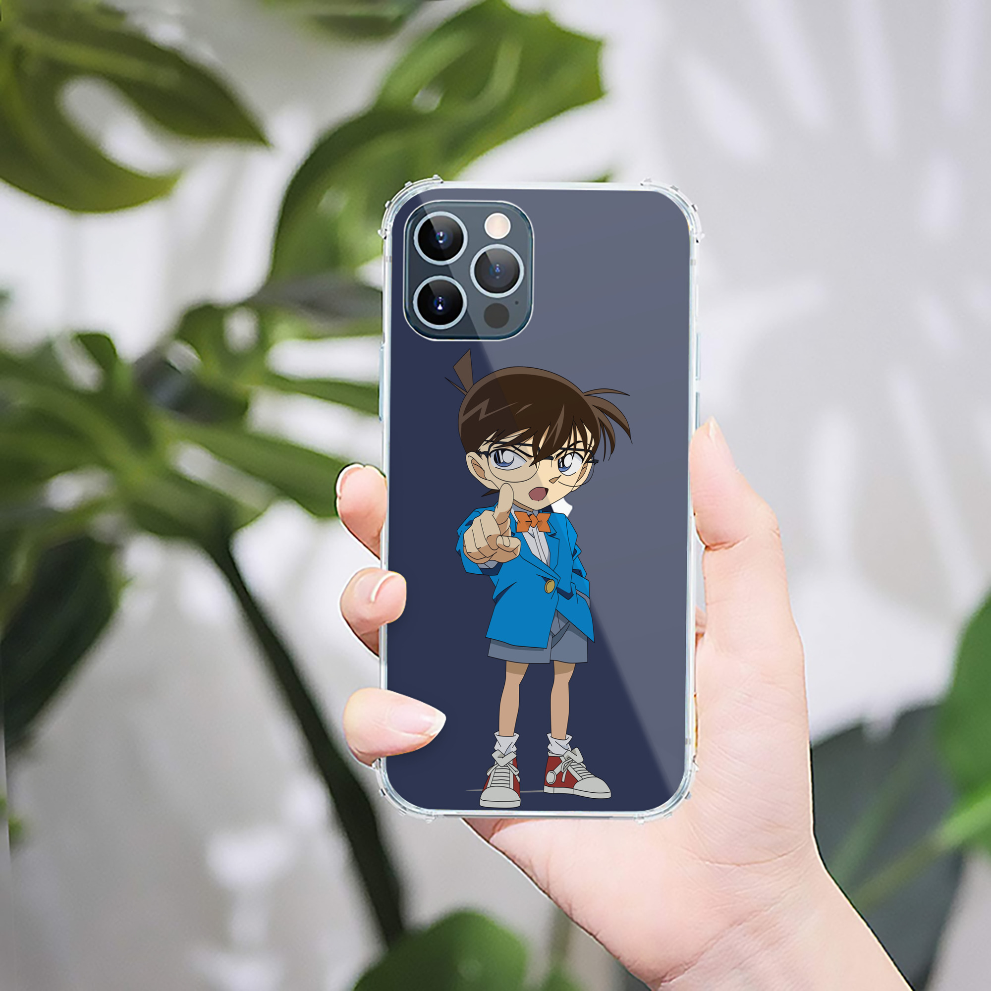 （画像用） 名探偵コナン 江戸川 コナン Detective Conan Conan Edogawa 【iPhone 12シリーズ対応】透明スマホケース（クリアソフトケース）